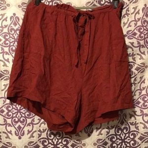 Torrid womens plus size red paper bag shorts